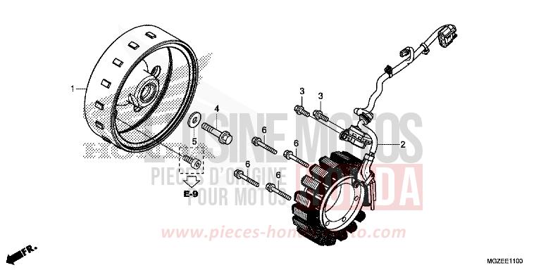 GENERATOR von CB500F ROSS WHITE (NH196K) von 2015