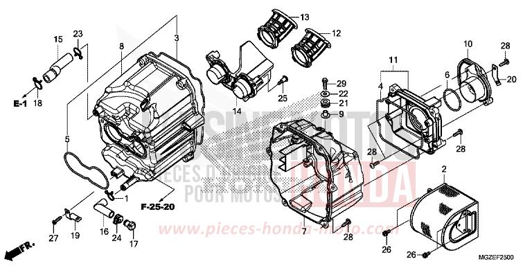 LUFTFILTER von CB500F ROSS WHITE (NH196K) von 2015