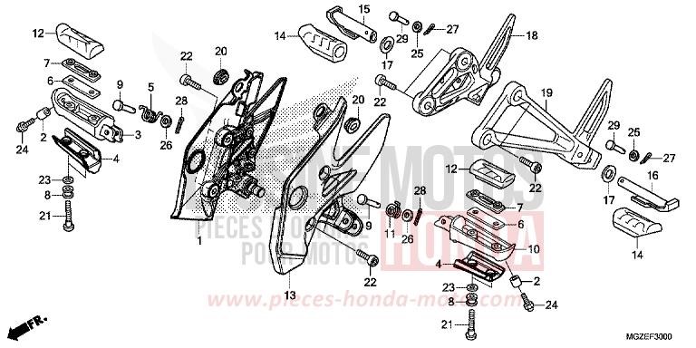 STUFE von CB500F ROSS WHITE (NH196K) von 2015