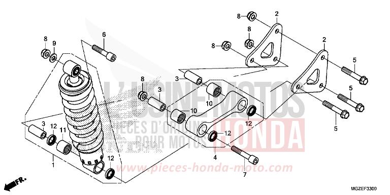 KISSEN, HINTEN von CB500F ROSS WHITE (NH196K) von 2015