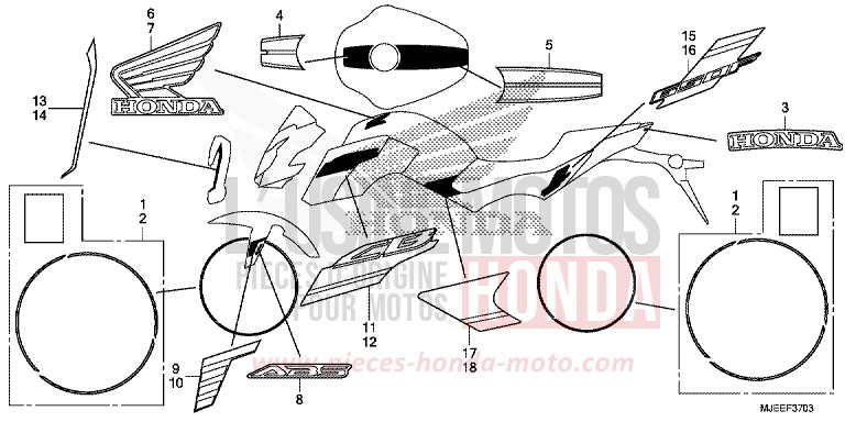 MARKE (4) von CB650F SWORD SILVER METALLIC (NHA95) von 2017