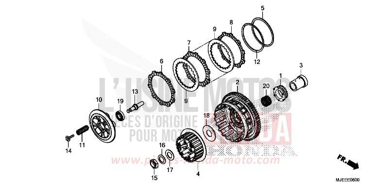 KUPPLUNG von CB650F CANDY CHROMOSPHERE RED (R381) von 2018