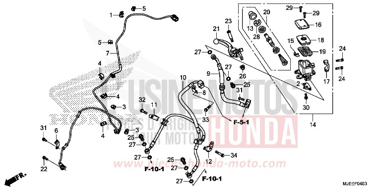 VORDERRADBREMSE (CB650FA) (2) von CB650F SWORD SILVER METALLIC (NHA95) von 2018