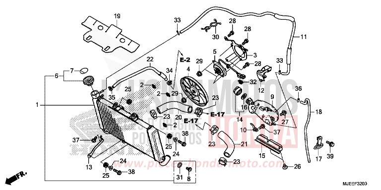 KUEHLER von CB650F MAT GUNPOWDER BLACK METALLIC (NH436) von 2018