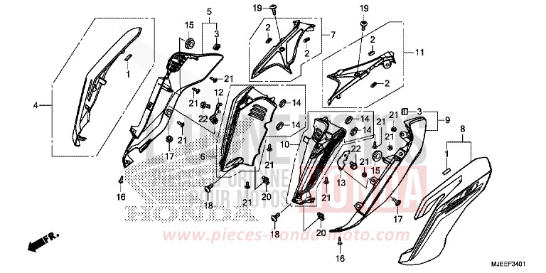 RADKRANZ (2) von CB650F MAT GUNPOWDER BLACK METALLIC (NH436) von 2018