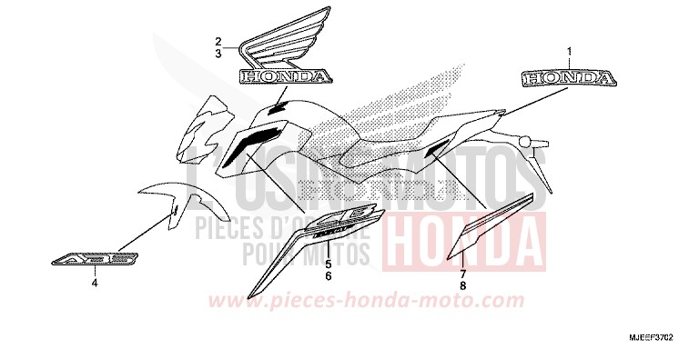 MARKE (3) von CB650F PEARL METALLOID WHITE (NHA96) von 2018