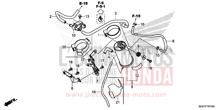 AKTIVKOHLEBEHAELTER von CB650F PEARL SPENCER BLUE (PB308) von 2018