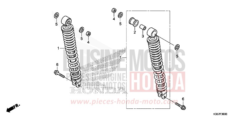 KISSEN, HINTEN von PCX MAT CARBONIUM GRAY METALLIC (NHB52) von 2015