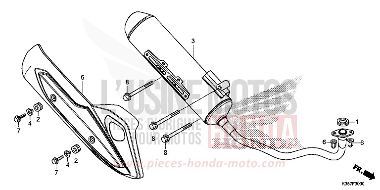 ABGAS-SCHALLDAEMPFER von PCX PEARL HAVANA BROWN (YR284) von 2015