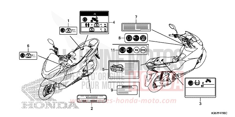 WARNETIKETT von PCX PEARL HAVANA BROWN (YR284) von 2015