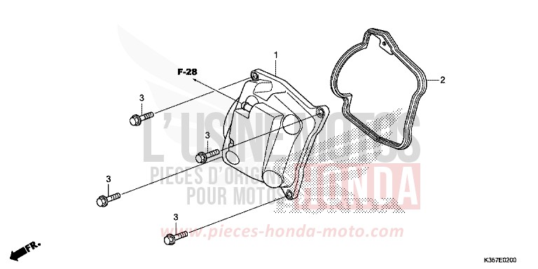 ZYLINDERKOPFDECKEL von PCX PEARL SIENA RED (R320) von 2015