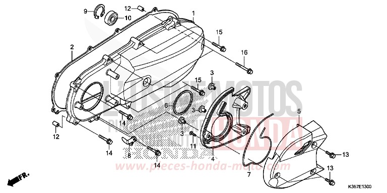 SEITENABDECKUNG, LINKS von PCX PEARL SIENA RED (R320) von 2015