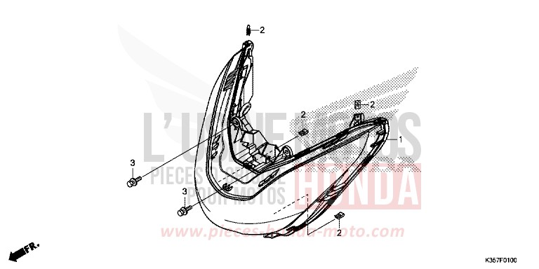 SCHEINWERFER von PCX PEARL SIENA RED (R320) von 2015