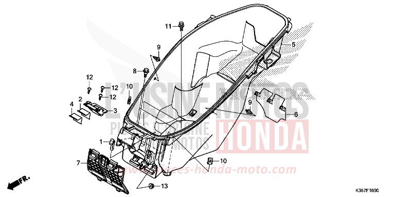 HANDGEPAECKFACH von PCX PEARL SIENA RED (R320) von 2015