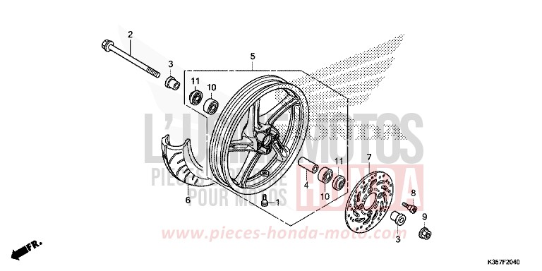 VORDERRAD von PCX M00NDUST SILVER METALLIC (NHB29) von 2017