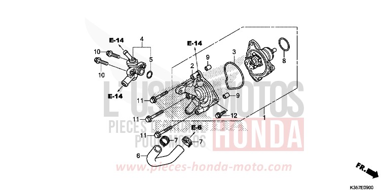 WASSERPUMPE von PCX MAT CARBONIUM GRAY METALLIC (NHB52) von 2017