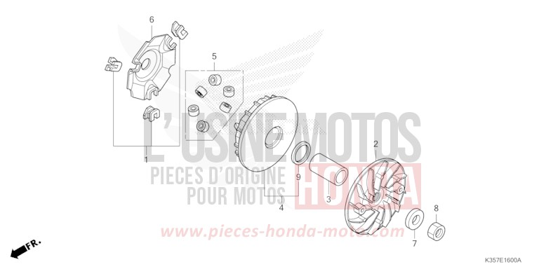 ANTRIEBSFLAECHE von PCX MAT CARBONIUM GRAY METALLIC (NHB52) von 2017
