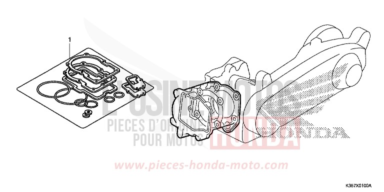 DICHTUNG SATZ A von PCX MAT CARBONIUM GRAY METALLIC (NHB52) von 2017