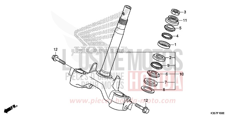 LENKSCHAFT von PCX MAT CARBONIUM GRAY METALLIC (NHB52) von 2017