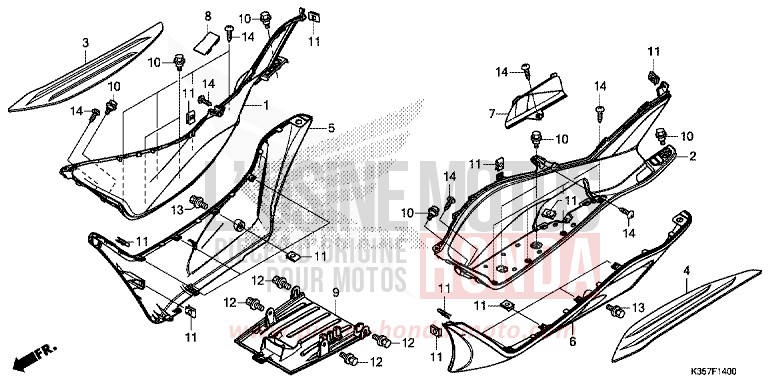 UNTERSTE STUFE von PCX MAT CARBONIUM GRAY METALLIC (NHB52) von 2017
