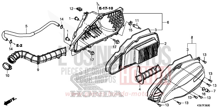 LUFTFILTER von PCX MAT CARBONIUM GRAY METALLIC (NHB52) von 2017