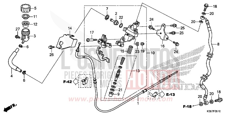 HAUPTBREMSZYLINDER von PCX PEARL NIGHTSTAR BLACK (NHA84) von 2017