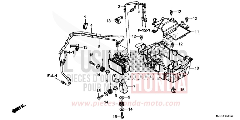 ABS-MODULATOR/ABLAGE (1) von CB650F PEARL QUEEN BEE YELLOW (Y217) von 2014