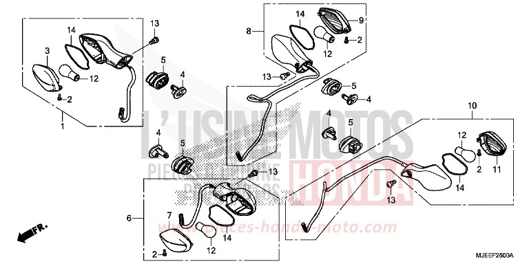 BLINKER von CB650F SWORD SILVER METALLIC (NHA95) von 2014