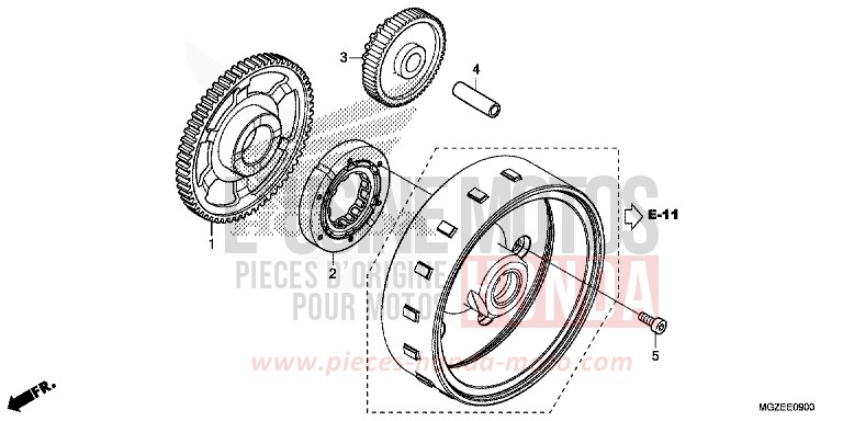 EMBRAYAGE DE DEMARRAGE von CB500F PEARL HIMALAYAS WHITE (NHA87) von 2013