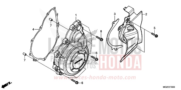 COUVERCLE DE GENERATEUR C.A. von CB500F PEARL HIMALAYAS WHITE (NHA87) von 2013
