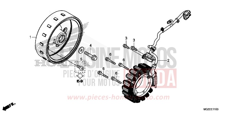 GENERATOR von CB500F PEARL HIMALAYAS WHITE (NHA87) von 2013