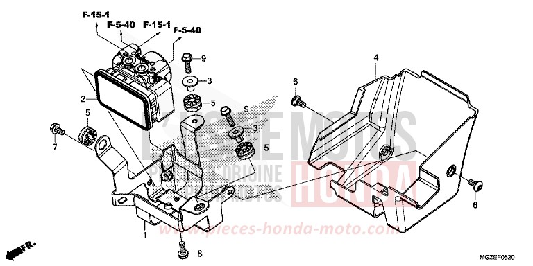ABS-MODULATOR von CB500F PEARL HIMALAYAS WHITE (NHA87) von 2013