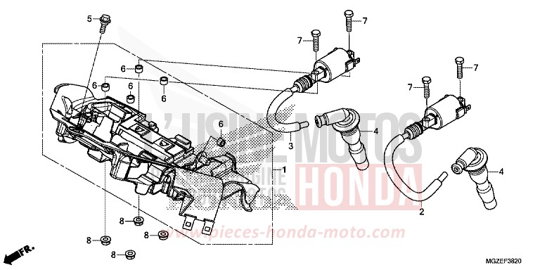 BOBINE D'ALLUMAGE von CB500F CANDY RUBY RED (R4) von 2013