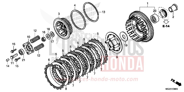 EMBRAYAGE von CB500F GRAPHITE BLACK (NHB01) von 2013