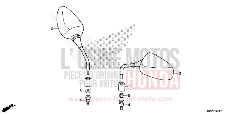 SPIEGEL von CB500F GRAPHITE BLACK (NHB01) von 2013