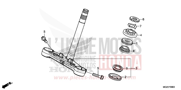LENKSCHAFT von CB500F GRAPHITE BLACK (NHB01) von 2013