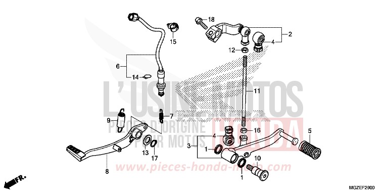 PEDALE von CB500F GRAPHITE BLACK (NHB01) von 2013