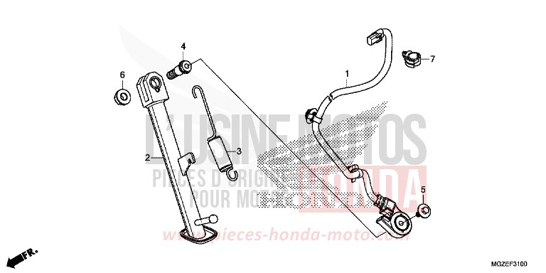 STAENDER von CB500F GRAPHITE BLACK (NHB01) von 2013