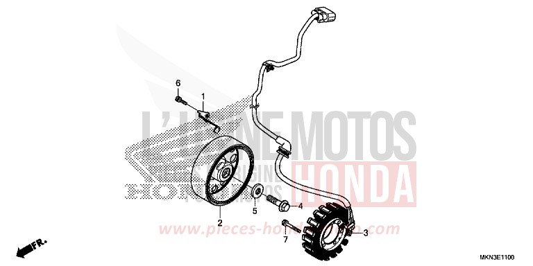 GENERATOR von CB650R GRAPHITE BLACK (NHB01) von 2019