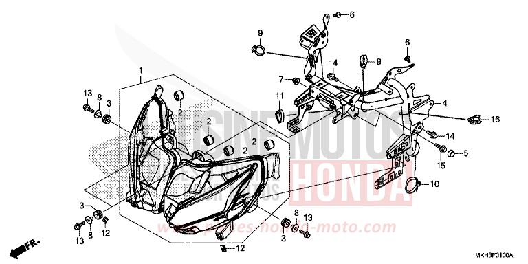 SCHEINWERFER von X-ADV GRAND PRIX RED (R380) von 2019