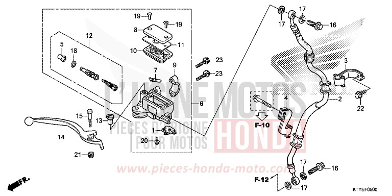 HAUPTBREMSZYLINDER, VORNE ZYLINDER von CBR125R ASTEROID BLACK METALLIC (NHA35) von 2015