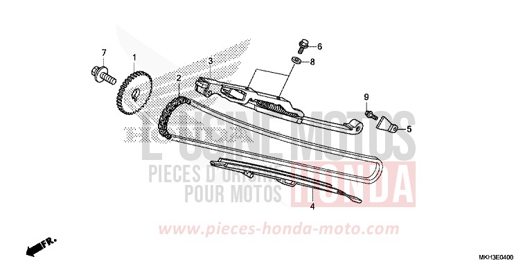 NOCKENWELLENKETTE/SPANNVORRICHTUNG von X-ADV MAT BULLET SILVER (NH389) von 2019