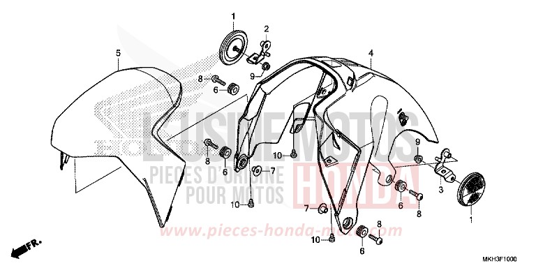 KOTFLUEGEL, VORNE von X-ADV MAT BULLET SILVER (NH389) von 2019