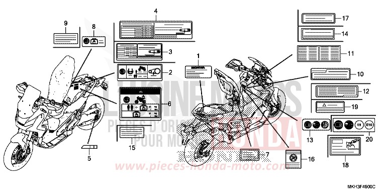 WARNETIKETT von X-ADV MAT BULLET SILVER (NH389) von 2019