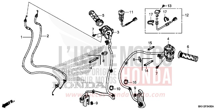 SCHALTER/KABEL von X-ADV GRAND PRIX RED (R380) von 2019