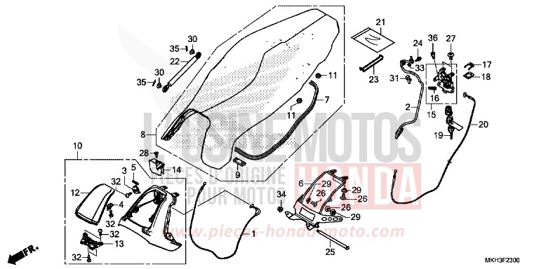 SITZ von X-ADV GRAND PRIX RED (R380) von 2019