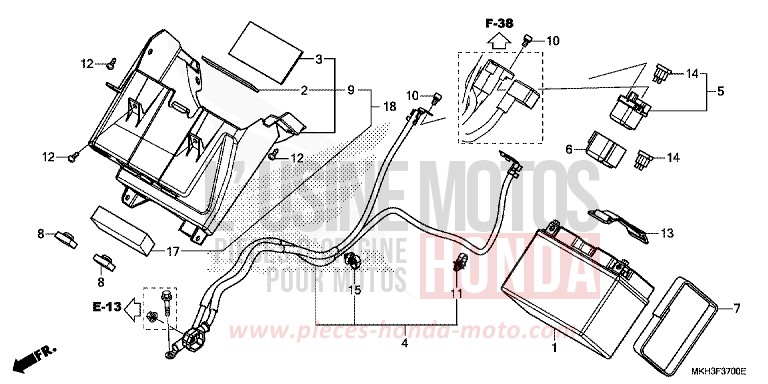 BATTERIE von X-ADV GRAND PRIX RED (R380) von 2019