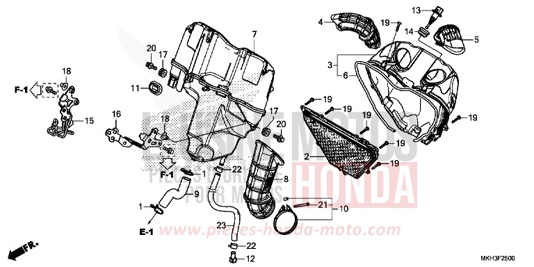 LUFTFILTER von X-ADV MAT ARMRED GREEN METALLIC (G208) von 2019