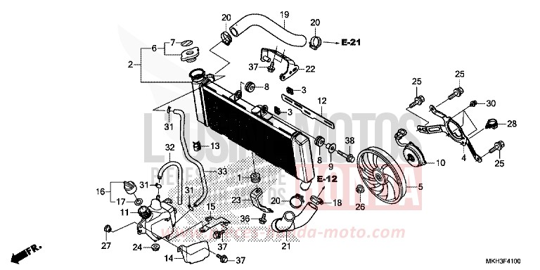 KUEHLER von X-ADV MAT ARMRED GREEN METALLIC (G208) von 2019