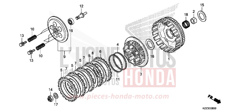 KUPPLUNG von CRF250L EXTREME RED (R292) von 2013